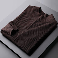 Men's Warm Wool Striped Knit Sweater