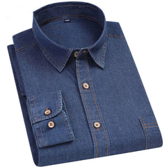 Spring cotton denim casual shirt