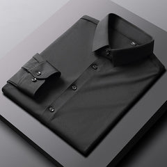 Men's business casual noodle soup anti-wrinkle shirt