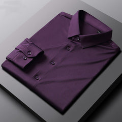 Men's business casual noodle soup anti-wrinkle shirt