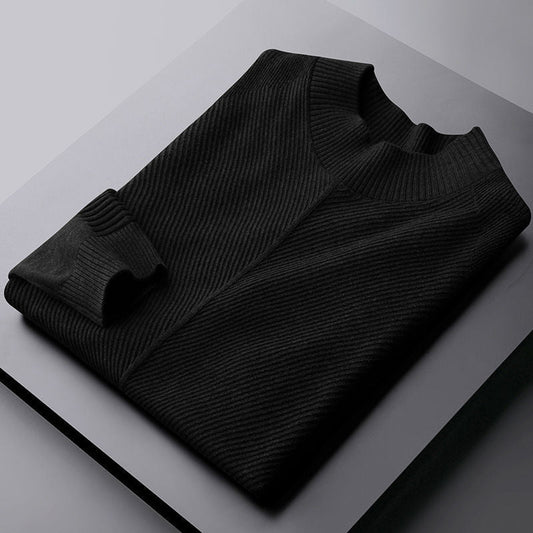 Men's Warm Wool Striped Knit Sweater